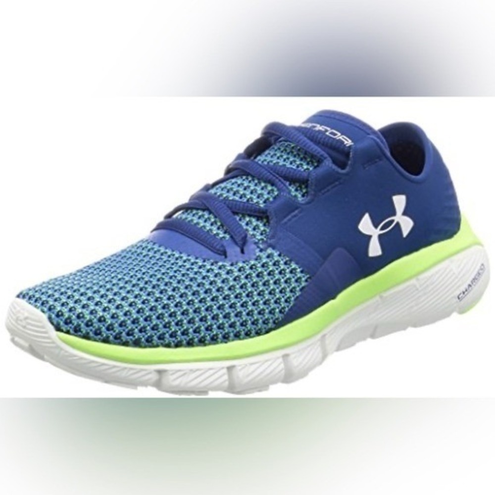 Under Armour Speedform Kids‎ 6.5Y Blue Lime Green Good Running Athletic Sneakers